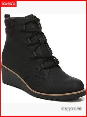 Women's Ankle Boots with 2-Inch Wedge Heel, Cushioned Support, Traction Sole